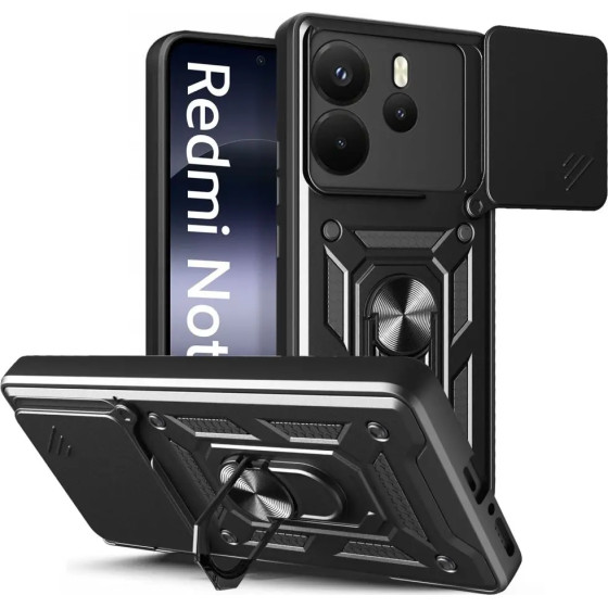 Tech-Protect Camshield Pro Case For Xiaomi Redmi Note 14 4G / Lte - Matte Black - (27705-0)