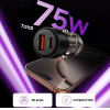 Tech-Protect CC03 2-Port PD75W Car Charger - Black - (27657-0)
