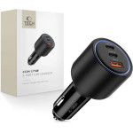 Tech-Protect CC04 3-Port PD175W Car Charger - Black - (27660-0)