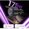 Tech-Protect CC04 3-Port PD175W Car Charger - Black - (27660-0)
