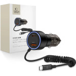 Tech-Protect CC05 Car Charger 2-Port PD60 W + USB-C Cable - Black - (27661-0)