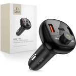 Tech-Protect CC06 3-Port PD72W Car Charger With Transmitter - Black - (27641-0)