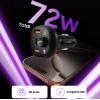 Tech-Protect CC06 3-Port PD72W Car Charger With Transmitter - Black - (27641-0)