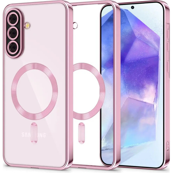 Tech-Protect Magflex Magsafe Case For Samsung Galaxy A56 5G - Clear Pink - (27609-0)