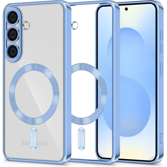 Tech-Protect Magflex Magsafe Case For Samsung Galaxy S25 - Clear Blue - (27545-0)