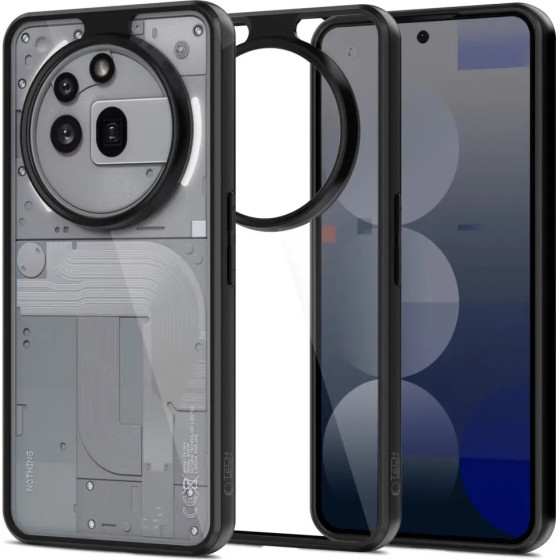 Tech-Protect Magmat Case For Nothing Phone 3A Pro - Clear/Black - (27574-0)