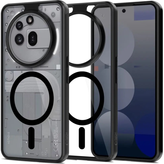 Tech-Protect Magmat Magsafe Case For Nothing Phone 3A Pro - Clear Black - (27606-0)