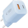 Tech-Protect NCM33W 2-Port PD33W/QC3.0 Wall Charger - Blue - (27702-0)