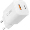 Tech-Protect NCM33W 2-Port PD33W/QC3.0 Wall Charger - White - (27701-0)