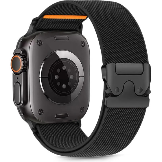 Tech-Protect Nylon Clasp For Apple Watch 44 / 45 / 46 / 49 Mm - Black - (27687-0)