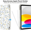 Tech-Protect Sc Pen Case For Ipad 10.9 2022 (10th gen.) / 11 2025 (11th gen.) - Daisies With Leaves - (27593-0)