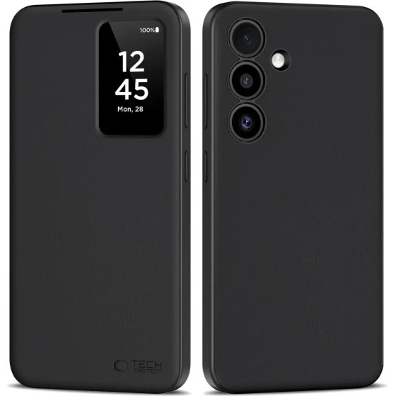 Tech-Protect Smart Wallet Case For Samsung Galaxy S25 - Matte Black - (27694-0)