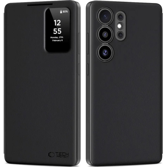 Tech-Protect Smart Wallet Case For Samsung Galaxy S25 Ultra - Matte Black - (27695-0)