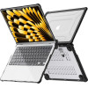 Tech-Protect Smartshell Pro Case For Macbook Air 13 2023-2025 M2 / M3 / M4 - Transparent And Black - (27668-0)