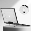 Tech-Protect Smartshell Pro Case For Macbook Air 13 2023-2025 M2 / M3 / M4 - Transparent And Black - (27668-0)