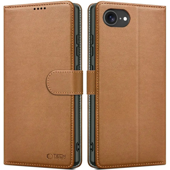 Tech-Protect Wallet Case For Iphone 16e - Brown - (27600-0)