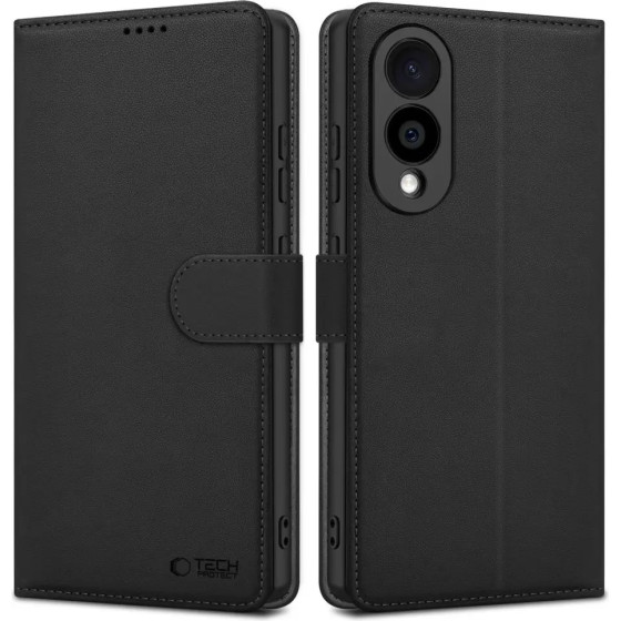 Tech-Protect Wallet Case For Samsung Galaxy S25 Edge - Black - (27700-0)