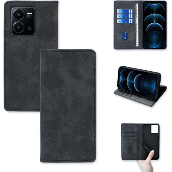 Sonique ���� ��������� Vintage Magnet Wallet VIVO Y35 4G / VIVO Y22 / VIVO Y22S �����