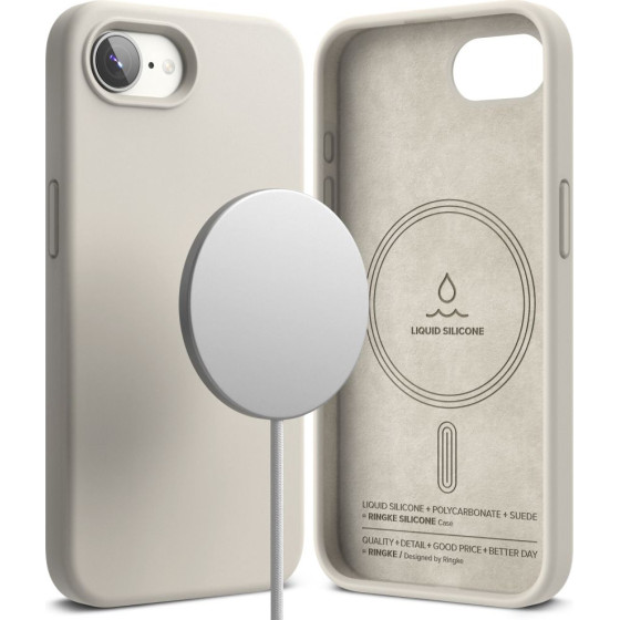 Ringke - Silicone Magnetic Magsafe - Iphone 16e - Stone