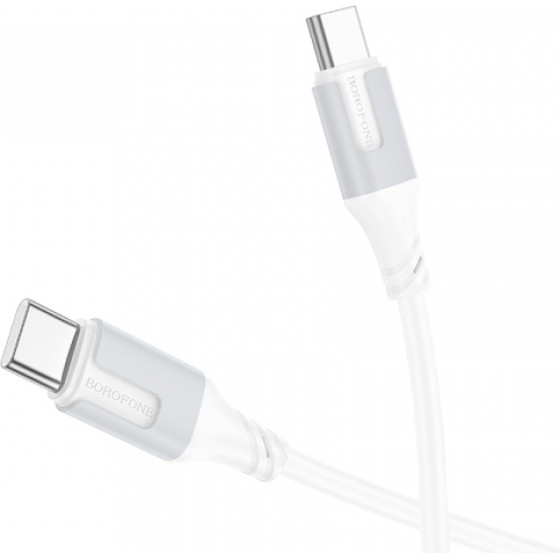 Borofone USB-C To USB-C Cable BX101 Creator, 60W, 3A, 1m, White