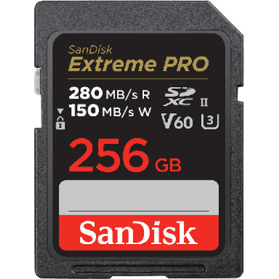 Sandisk Extreme Pro Sdxc 256GB V60, C10, UHS-Ii - (SDSDXEP)