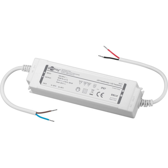 Goobay Led Transformer 24 V (DC) (DC), 100 W, IP67 - (74771)