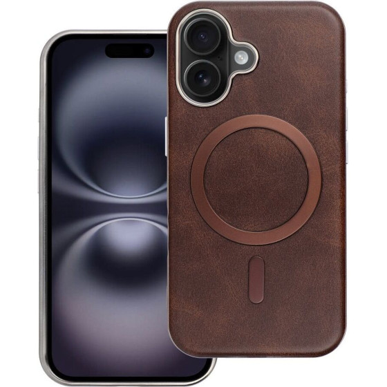 Gentleman Mag Cover Case Compatible With Magsafe For Iphone 16 Brown OEM