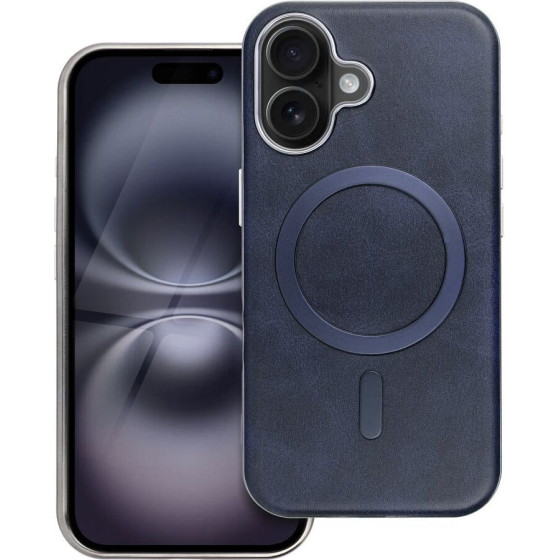 Gentleman Mag Cover Case Compatible With Magsafe For Iphone 16 Navy Blue OEM
