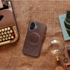 Gentleman Mag Cover Case Compatible With Magsafe For Iphone 16 Pro Brown OEM