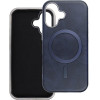 Gentleman Mag Cover Case Compatible With Magsafe For Iphone 16 Pro Navy Blue OEM