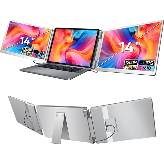 EXTRALINK Smart Life 14'' 2-Screen Monitor For Laptops 12'' To 17.3'' S7 - (EX.21564)