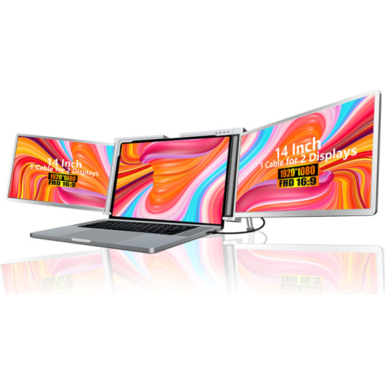 EXTRALINK Smart Life 14'' 2-Screen Monitor For Laptops S400 - (EX.35267)