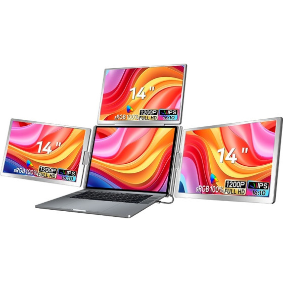 EXTRALINK Smart Life 14'' 3-Screen Monitor For Laptops 12'' To 18.5'' S780 - (EX.21595)