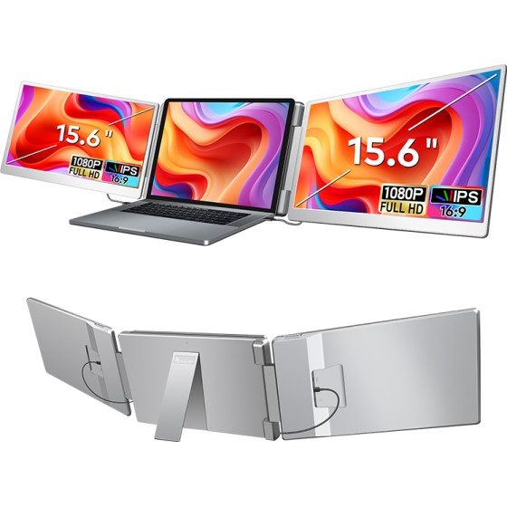 EXTRALINK Smart Life 15.6'' 2-Screen Monitor For Laptops 12'' To 18.5'' S10 - (EX.21625)