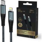 EXTRALINK Smart Life Cable 27W, USB-C To Lightning 100CM, TPE, 9V 3A, Black - (CABESL06)