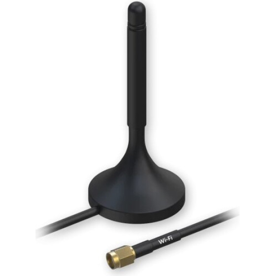 Teltonika 003R-00230 | Wifi Antenna | Magnetic, 3dBi, 1,5m cable, RP-Sma - (TELTONIKA Wifi 3DBi 003R-00230)
