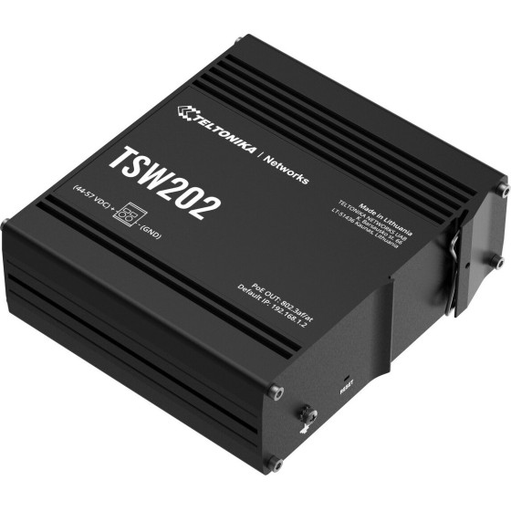 Teltonika TSW202 | Switch | 8x RJ45 1000Mb/s, 2x SFP, 2-Pin DC. L2, Managed - (TELTONIKA TSW202 00B000)