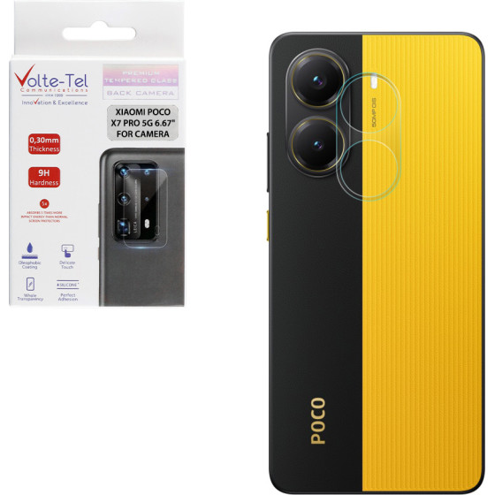Volte-Tel Tempered Glass Xiaomi Poco X7 Pro 5G 6.67'' 9H 0.30mm For CAMERA