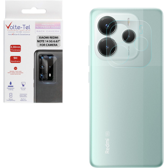 Volte-Tel Tempered Glass Xiaomi Redmi Note 14 5G 6.67'' 9H 0.30mm For CAMERA