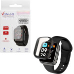 Volte-Tel Tempered Glass Xiaomi Redmi Watch 3 Active 1.75'' 9H 0.30mm Pc Edge Cover With Key 3D Full Glue Full Cover BLACK