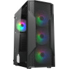 CC-COUGAR Case MX110 Mesh-G Rgb Tempered Glass Middle Atx Black (4x120mm Rgb Fans preinstalled) - (382BD20.0001)