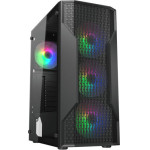 CC-COUGAR Case MX110 Mesh-G Rgb Tempered Glass Middle Atx Black (4x120mm Rgb Fans preinstalled) - (382BD20.0001)