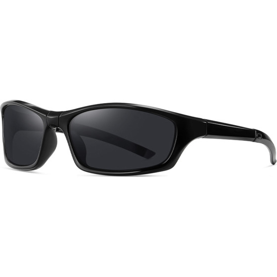 Techsuit - Bike Glasses (24101) - for Cycling and Sport Outdoor Activities, Polarized, Unisex - Black
