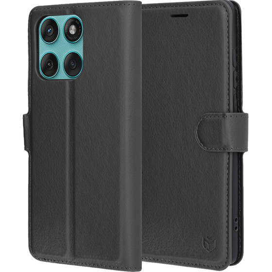 Techsuit - Leather Folio - Motorola Edge 60 / Edge 60 Fusion - Black
