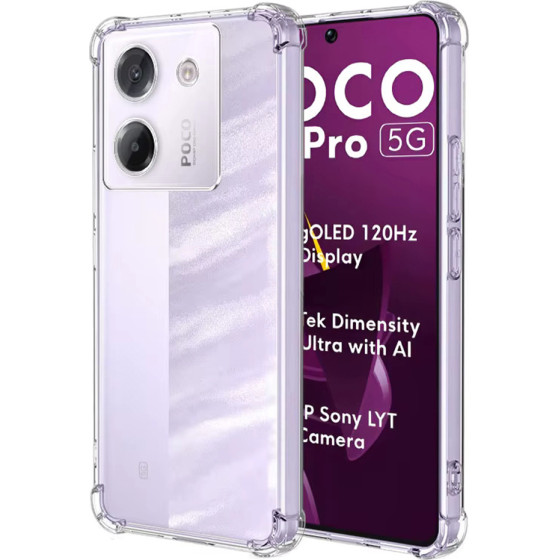 Techsuit - Shockproof Clear Silicone - Xiaomi Poco M7 Pro 5G - Clear