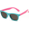 Techsuit - Sunglasses Polarised (8306-C32) - for Babies, Square Shape - Blue / Pink