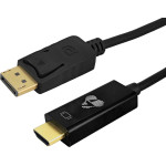 Powertech ������� Displayport �� Hdmi 4K/30Hz, 21.6 Gbps, 1.5m, ����� - (CAB-H183)