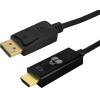 Powertech ������� Displayport �� Hdmi 4K/30Hz, 21.6 Gbps, 1m, ����� - (CAB-H182)