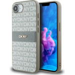 DKNY Case Repeat Texture Pattern With Tonal Stripe For Iphone 16e Beige - (DKHCPSE4PRTHSLE)