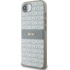 DKNY Case Repeat Texture Pattern With Tonal Stripe For Iphone 16e Beige - (DKHCPSE4PRTHSLE)
